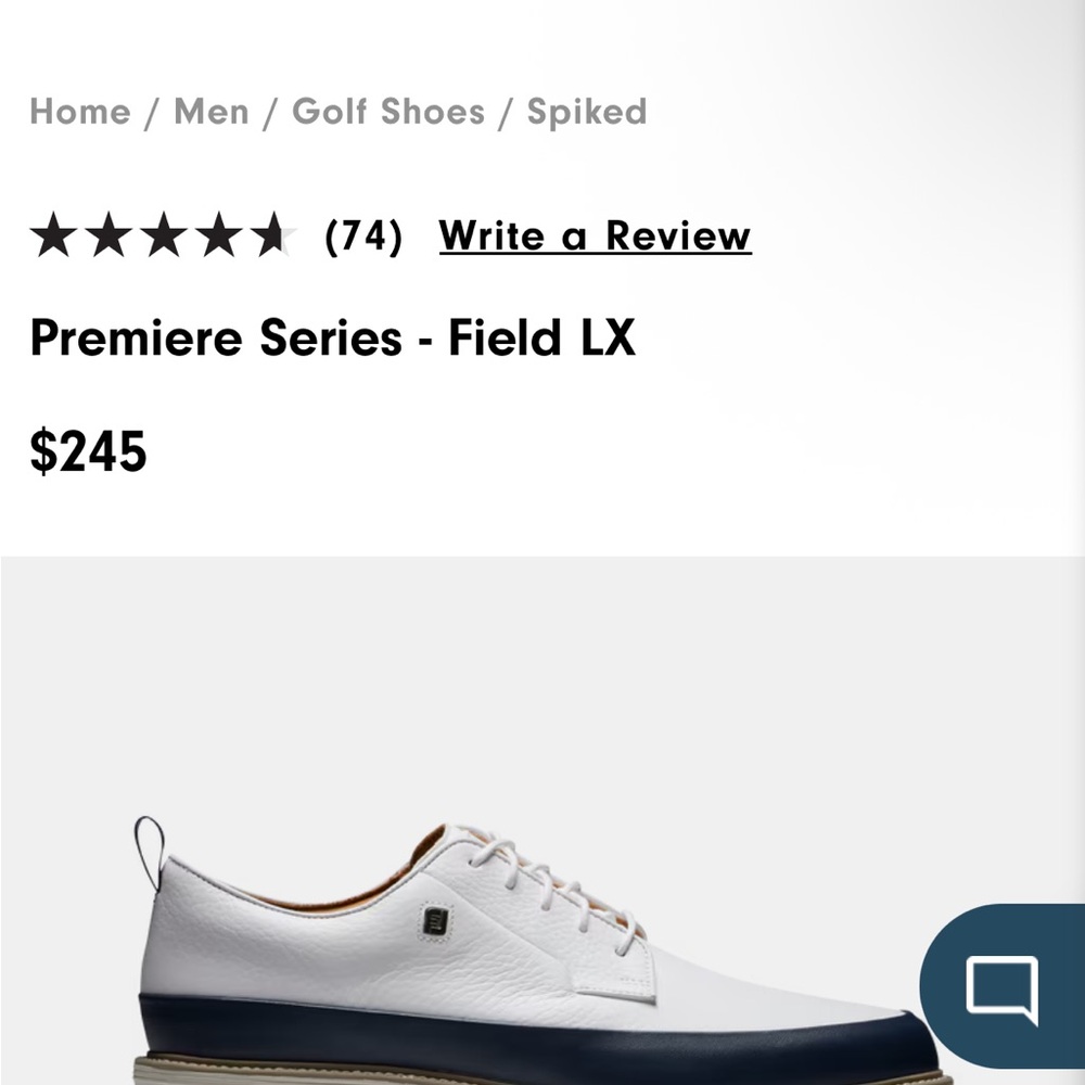 FootJoy White and Blue Athletic Shoes for Golf